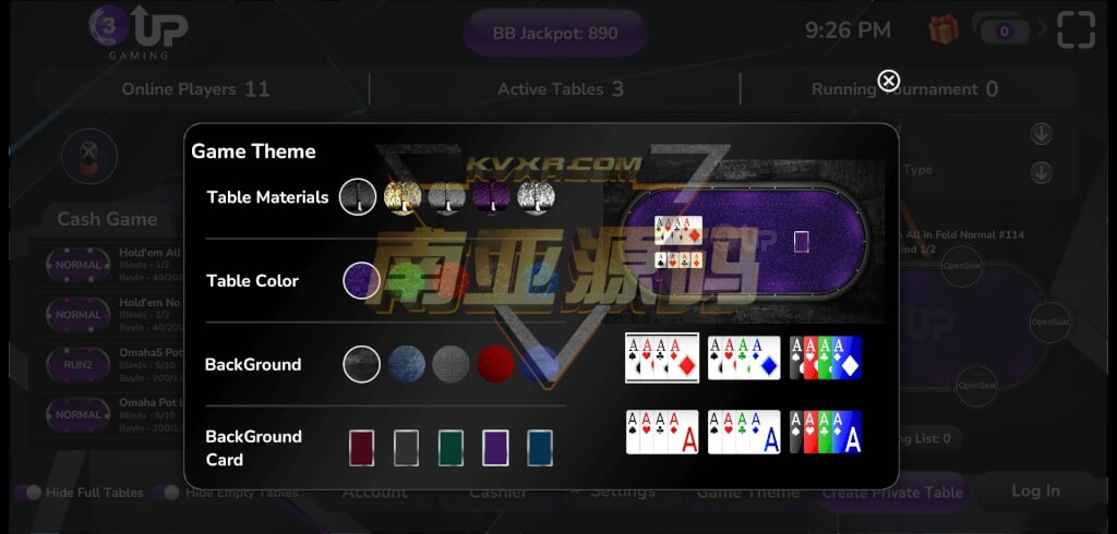 3UP德州扑克源码/海外德州扑克游戏/英文poker游戏源码/扑克游戏平台