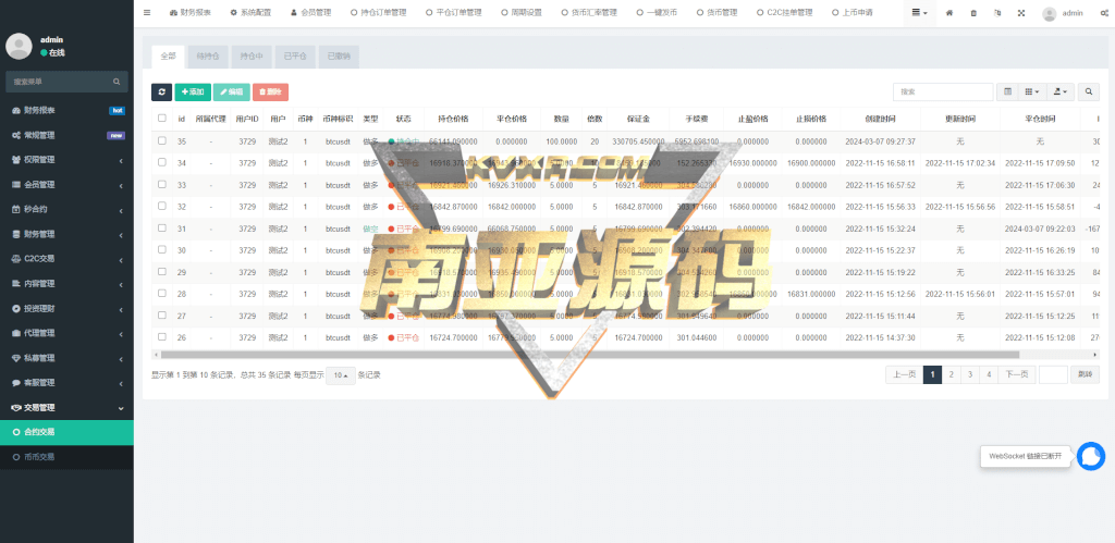 Exchange Phoenix凤凰交易所源码/秒合约交易所/币安合约api/c2c交易平台/质押挖矿源码