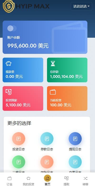 多语言海外投资系统源码/PHP投资理财平台源码