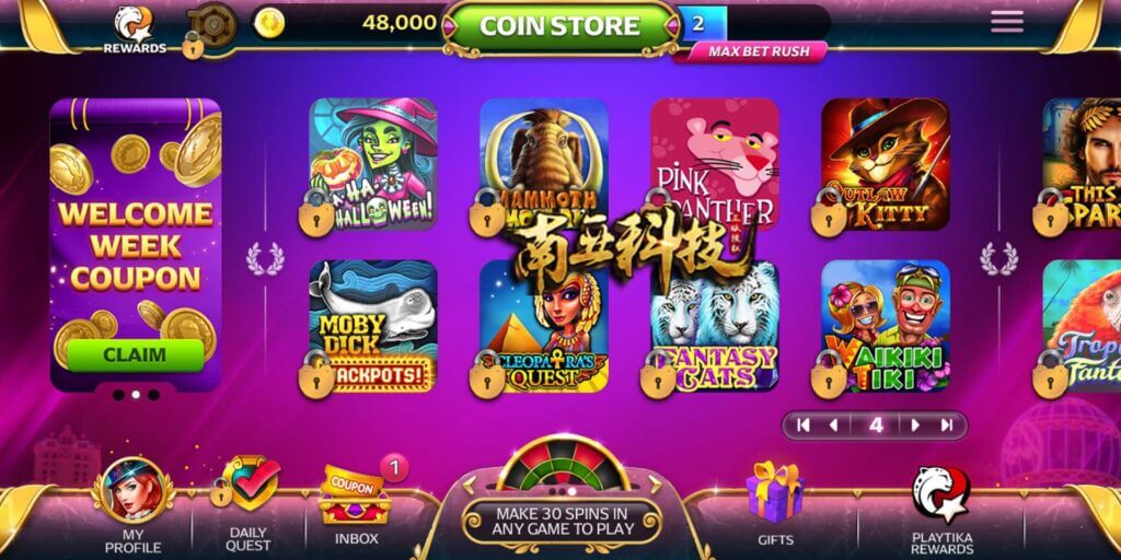 Caesars Slots老虎机棋牌全套源码/支持H5+APP端/带充值接口/300多款子游戏